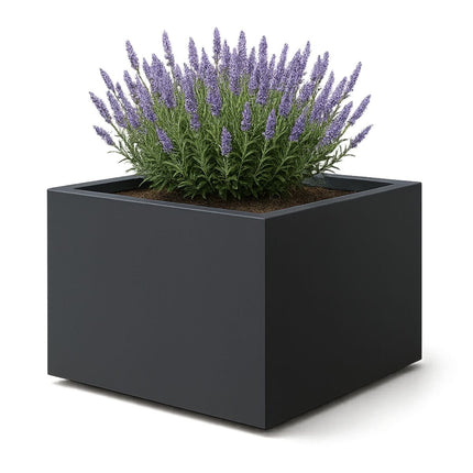GARDRA Polyester plantenbak 120x120x80 cm - Zwartgrijs (RAL 7021) - Doika - Plantenbak - GARDRA -  - DOIKA-AP-07.2-RAL-7021