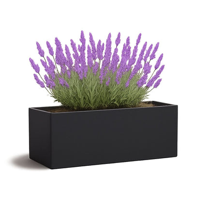 GARDRA Polyester plantenbak 120x25x35 cm - Gitzwart (RAL 9005) - Doika - Plantenbak - GARDRA -  - DOIKA-BP-24-RAL-9005