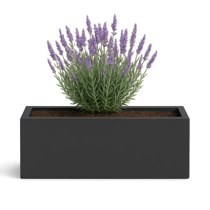 GARDRA Polyester plantenbak 120x30x40 cm - Zwartgrijs (RAL 7021) - Doika - Plantenbak - GARDRA -  - DOIKA-BP-11-RAL-7021