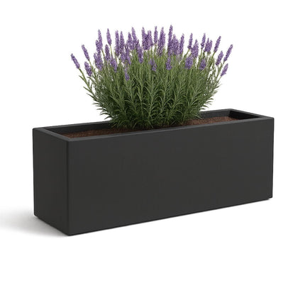 GARDRA Polyester plantenbak 120x30x50 cm - Zwartgrijs (RAL 7021) - Doika - Plantenbak - GARDRA -  - DOIKA-BP-34-RAL-7021