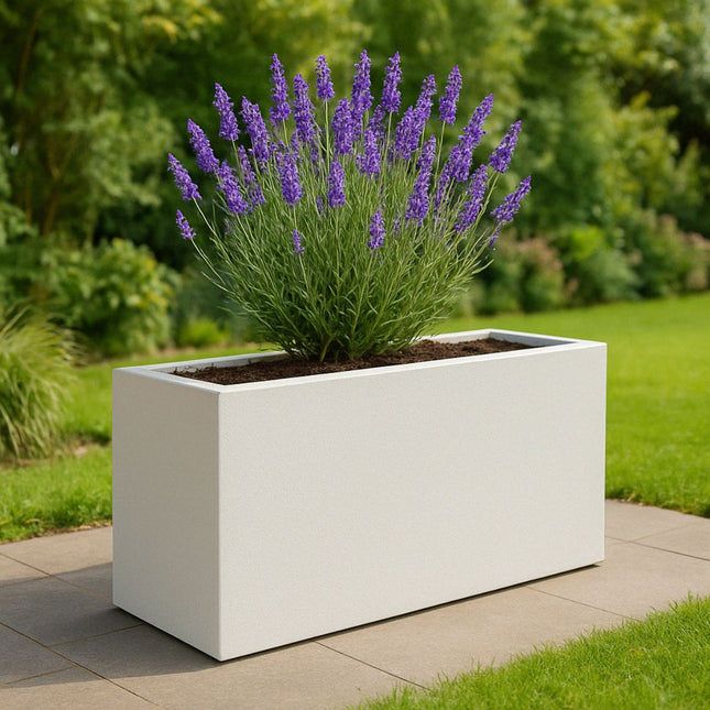 GARDRA Polyester plantenbak 120x30x60 cm - Zuiver Wit (RAL 9010) - Doika - Plantenbak - GARDRA -  - DOIKA-BP-19-RAL-9010