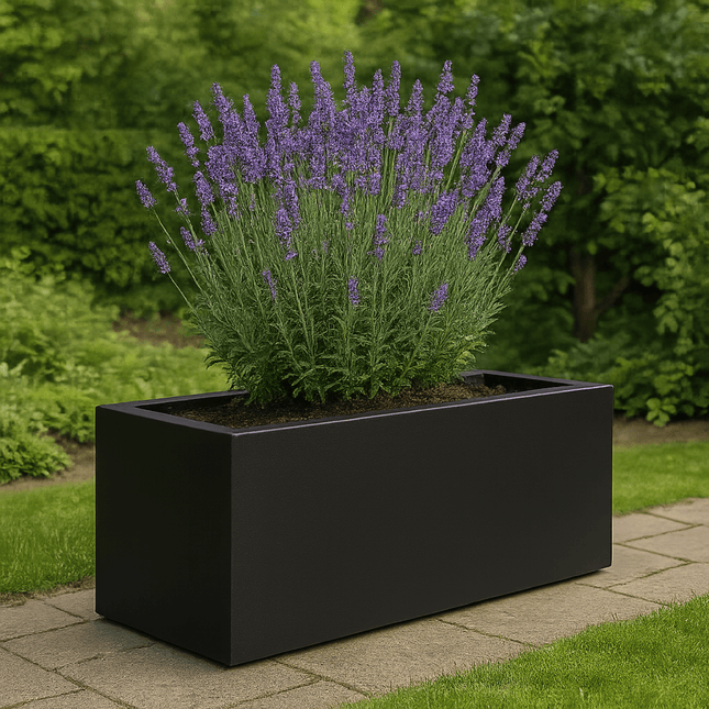 GARDRA Polyester plantenbak 120x40x40 cm - Gitzwart (RAL 9005) - Doika - Plantenbak - GARDRA -  - DOIKA-BP-43-RAL-9005