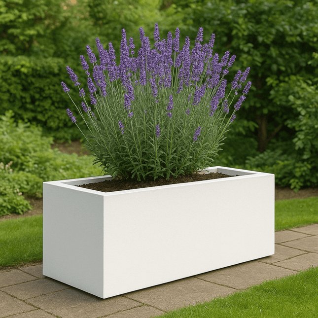 GARDRA Polyester plantenbak 120x40x40 cm - Zuiver Wit (RAL 9010) - Doika - Plantenbak - GARDRA -  - DOIKA-BP-43-RAL-9010