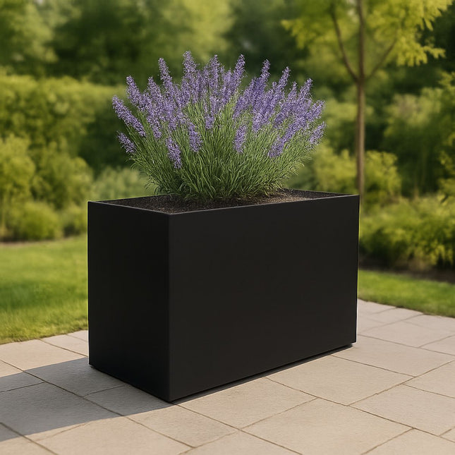GARDRA Polyester plantenbak 120x46x80 cm - Gitzwart (RAL 9005) - Doika - Plantenbak - GARDRA -  - DOIKA-BP-23-RAL-9005