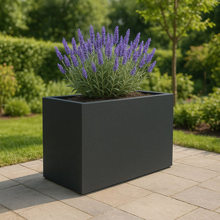 GARDRA Polyester plantenbak 120x46x80 cm - Zwartgrijs (RAL 7021) - Doika - Plantenbak - GARDRA -  - DOIKA-BP-23-RAL-7021