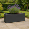 GARDRA Polyester plantenbak 120x50x40 cm - Zwartgrijs (RAL 7021) - Doika - Plantenbak - GARDRA -  - DOIKA-BP-1.1-RAL-7021