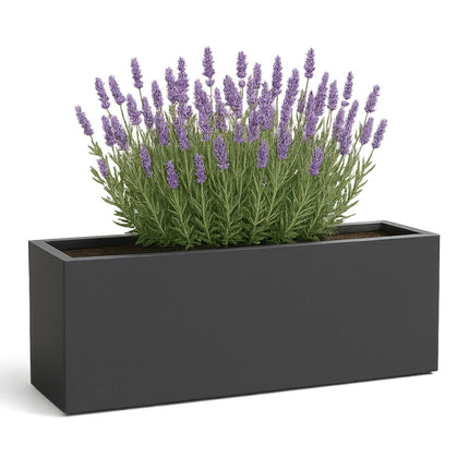GARDRA Polyester plantenbak 120x50x40 cm - Zwartgrijs (RAL 7021) - Doika - Plantenbak - GARDRA -  - DOIKA-BP-1.1-RAL-7021