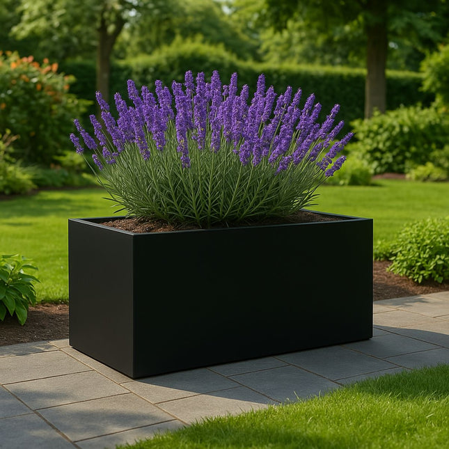 GARDRA Polyester plantenbak 120x50x60 cm - Gitzwart (RAL 9005) - Doika - Plantenbak - GARDRA -  - DOIKA-BP-01-9005