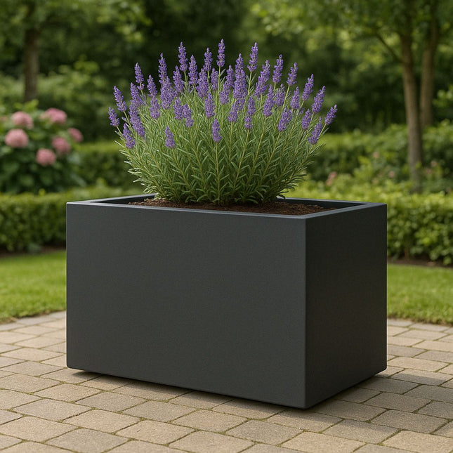 GARDRA Polyester plantenbak 125x65x70 cm - Zwartgrijs (RAL 7021) - Doika - Plantenbak - GARDRA -  - DOIKA-BP-39-RAL-7021