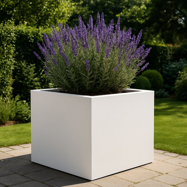 GARDRA Polyester plantenbak 140x140x140 cm - Zuiver Wit (RAL 9010) - Doika - Plantenbak - GARDRA -  - DOIKA-AP-10-RAL-9010