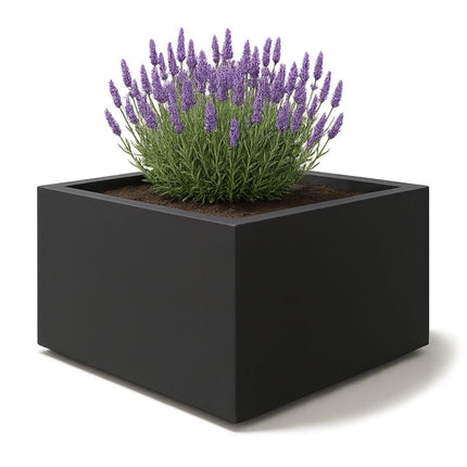 GARDRA Polyester plantenbak 140x140x60 cm - Zwartgrijs (RAL 7021) - Doika - Plantenbak - GARDRA -  - DOIKA-AP-13-RAL-7021