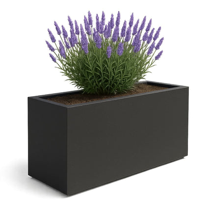 GARDRA Polyester plantenbak 147x60x80 cm - Zwartgrijs (RAL 7021) - Doika - Plantenbak - GARDRA -  - DOIKA-BP-21-RAL-7021