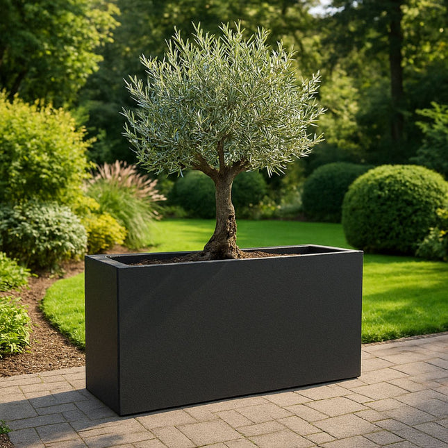 GARDRA Polyester plantenbak 150x25x80 cm - Zwartgrijs (RAL 7021) - Doika - Plantenbak - GARDRA -  - DOIKA-BP-5.1-RAL-7021