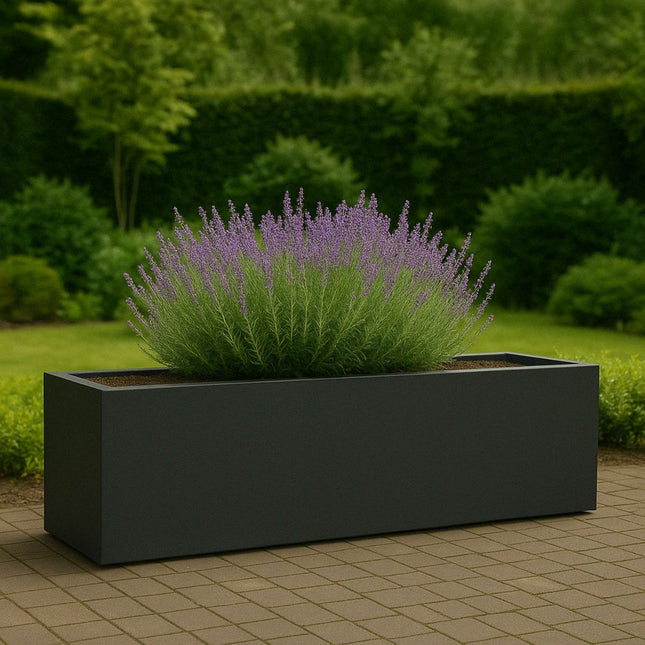 GARDRA Polyester plantenbak 150x50x40 cm - Zwartgrijs (RAL 7021) - Doika - Plantenbak - GARDRA -  - DOIKA-BP-2.1-RAL-7021