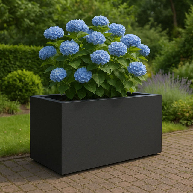 GARDRA Polyester plantenbak 150x75x85 cm - Zwartgrijs (RAL 7021) - Doika - Plantenbak - GARDRA -  - DOIKA-BP-18-RAL-7021