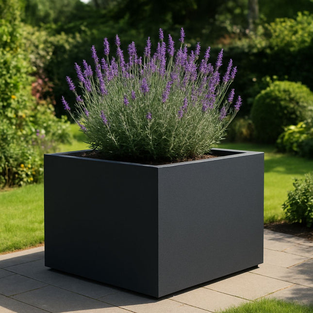 GARDRA Polyester plantenbak 160x160x100 cm - Zwartgrijs (RAL 7021) - Doika - Plantenbak - GARDRA -  - DOIKA-AP-15-RAL-7021