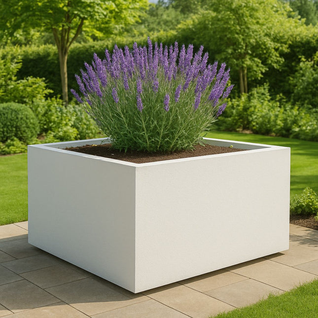 GARDRA Polyester plantenbak 160x160x80 cm - Zuiver Wit (RAL 9010) - Doika - Plantenbak - GARDRA -  - DOIKA-AP-16-RAL-9010