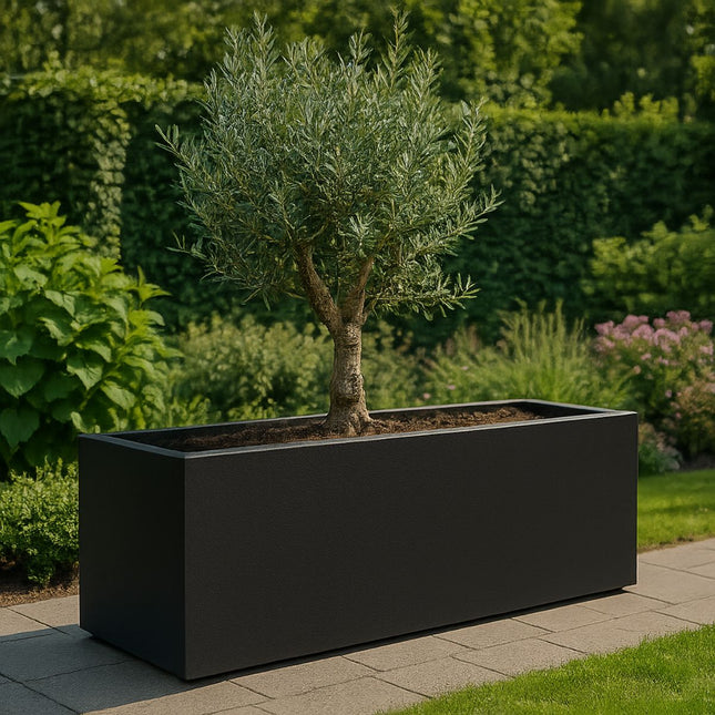 GARDRA Polyester plantenbak 180x60x70 cm - Gitzwart (RAL 9005) - Doika - Plantenbak - GARDRA -  - DOIKA-BP-27-RAL-9005