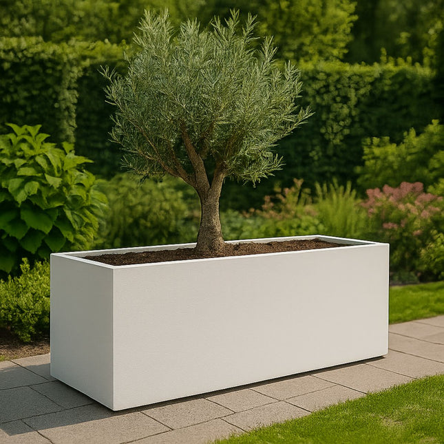GARDRA Polyester plantenbak 180x60x70 cm - Zuiver Wit (RAL 9010) - Doika - Plantenbak - GARDRA -  - DOIKA-BP-27-RAL-9010