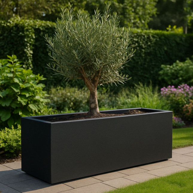 GARDRA Polyester plantenbak 180x60x70 cm - Zwartgrijs (RAL 7021) - Doika - Plantenbak - GARDRA -  - DOIKA-BP-27-RAL-7021