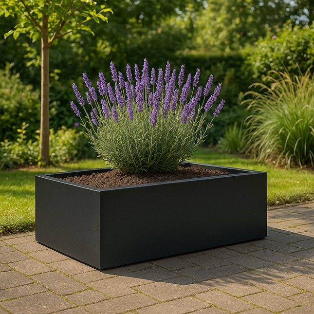 GARDRA Polyester plantenbak 180x88x32 cm - Gitzwart (RAL 9005) - Doika - Plantenbak - GARDRA -  - DOIKA-BP-12-RAL-9005