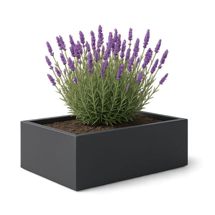 GARDRA Polyester plantenbak 180x88x32 cm - Zwartgrijs (RAL 7021) - Doika - Plantenbak - GARDRA -  - DOIKA-BP-12-RAL-7021