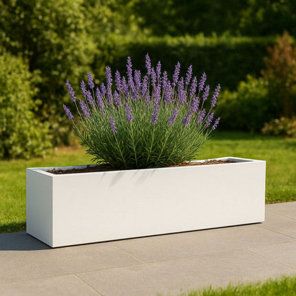 GARDRA Polyester plantenbak 190x40x40 cm - Zuiver Wit (RAL 9010) - Doika - Plantenbak - GARDRA -  - DOIKA-BP-32.1-RAL-9010