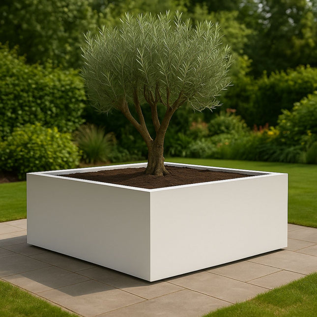 GARDRA Polyester plantenbak 200x200x60 cm - Zuiver Wit (RAL 9010) - Doika - Plantenbak - GARDRA -  - DOIKA-AP-09-RAL-9010
