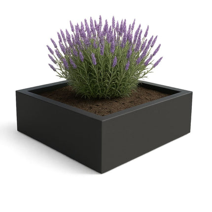 GARDRA Polyester plantenbak 200x200x60 cm - Zwartgrijs (RAL 7021) - Doika - Plantenbak - GARDRA -  - DOIKA-AP-09-RAL-7021