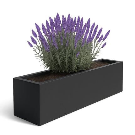 GARDRA Polyester plantenbak 200x40x40 cm - Zwartgrijs (RAL 7021) - Doika - Plantenbak - GARDRA -  - DOIKA-BP-31-RAL-7021