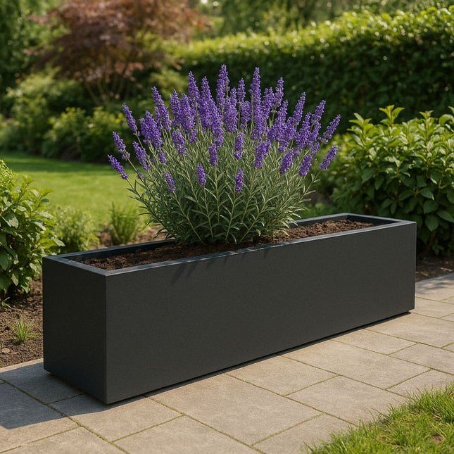 GARDRA Polyester plantenbak 200x40x40 cm - Zwartgrijs (RAL 7021) - Doika - Plantenbak - GARDRA -  - DOIKA-BP-31-RAL-7021