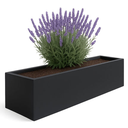 GARDRA Polyester plantenbak 200x50x40 cm - Gitzwart (RAL 9005) - Doika - Plantenbak - GARDRA -  - DOIKA-BP-3.1-RAL-9005
