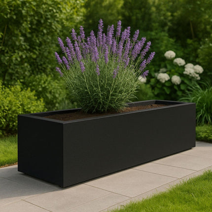 GARDRA Polyester plantenbak 200x50x40 cm - Gitzwart (RAL 9005) - Doika - Plantenbak - GARDRA -  - DOIKA-BP-3.1-RAL-9005