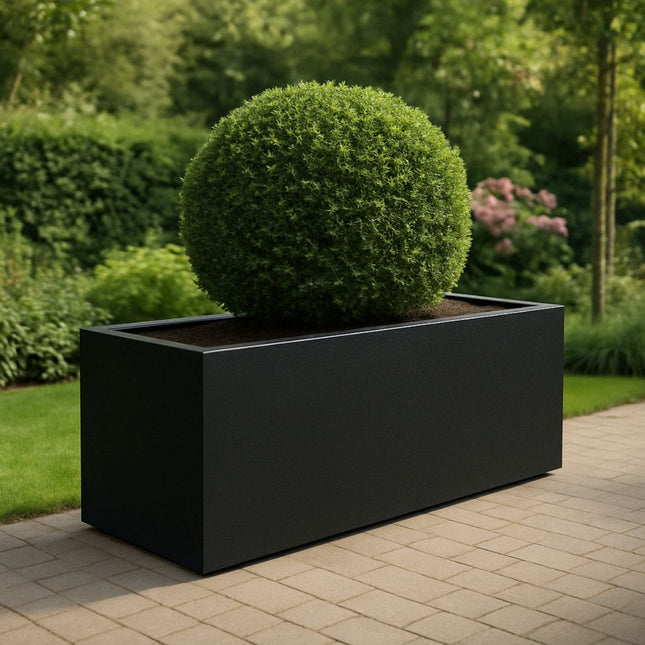 GARDRA Polyester plantenbak 200x50x60 cm - Gitzwart (RAL 9005) - Doika - Plantenbak - GARDRA -  - DOIKA-BP-03-RAL-9005