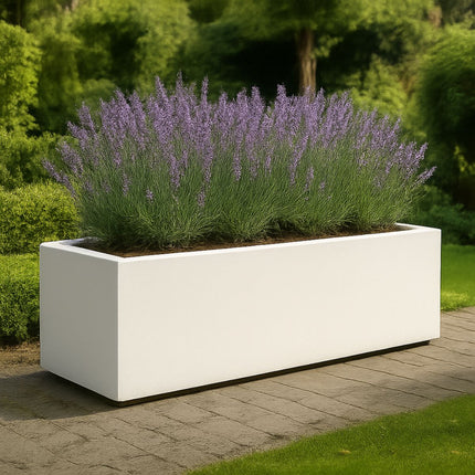 GARDRA Polyester plantenbak 200x60x60 cm - Zuiver Wit (RAL 9010) - Doika - Plantenbak - GARDRA -  - DOIKA-BP-38-RAL-9010