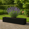 GARDRA Polyester plantenbak 208x30x20 cm - Gitzwart (RAL 9005) - Doika - Plantenbak - GARDRA -  - DOIKA-BP-10-RAL-9005