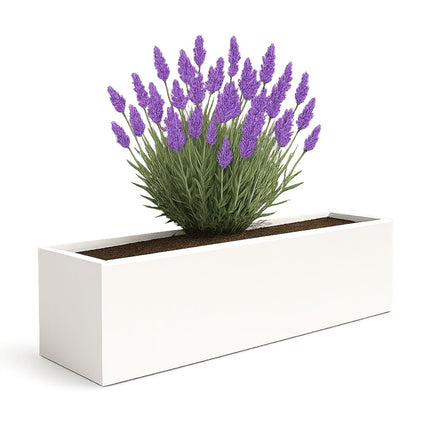 GARDRA Polyester plantenbak 208x30x20 cm - Zuiver Wit (RAL 9010) - Doika - Plantenbak - GARDRA -  - DOIKA-BP-10-RAL-9010