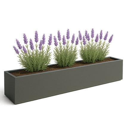 GARDRA Polyester plantenbak 230x50x40 cm - Zwartgrijs (RAL 7021) - Doika - Plantenbak - GARDRA -  - DOIKA-BP-04-RAL-7021