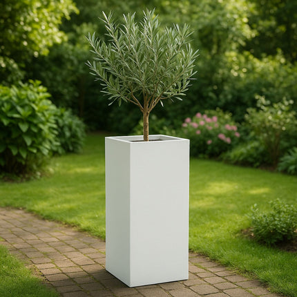 GARDRA Polyester plantenbak 40x40x120 cm - Zuiver Wit (RAL 9010) - Doika - Plantenbak - GARDRA -  - DOIKA-CP-2-RAL-9010