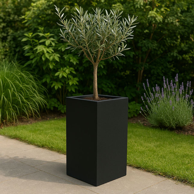 GARDRA Polyester plantenbak 40x40x80 cm - Gitzwart (RAL 9005) - Doika - Plantenbak - GARDRA -  - DOIKA-CP-2.2-RAL-9005