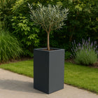 GARDRA Polyester plantenbak 40x40x80 cm - Zwartgrijs (RAL 7021) - Doika - Plantenbak - GARDRA -  - DOIKA-CP-2.2-RAL-7021