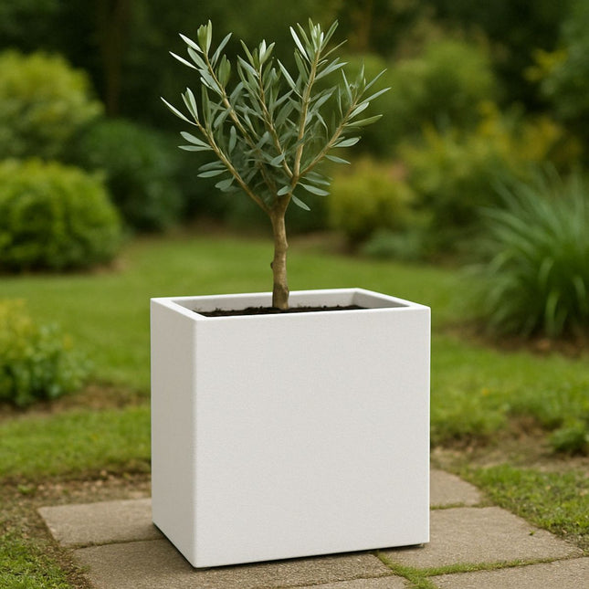 GARDRA Polyester plantenbak 45x30x50 cm - Zuiver Wit (RAL 9010) - Doika - Plantenbak - GARDRA -  - DOIKA-BP-35-RAL-9010