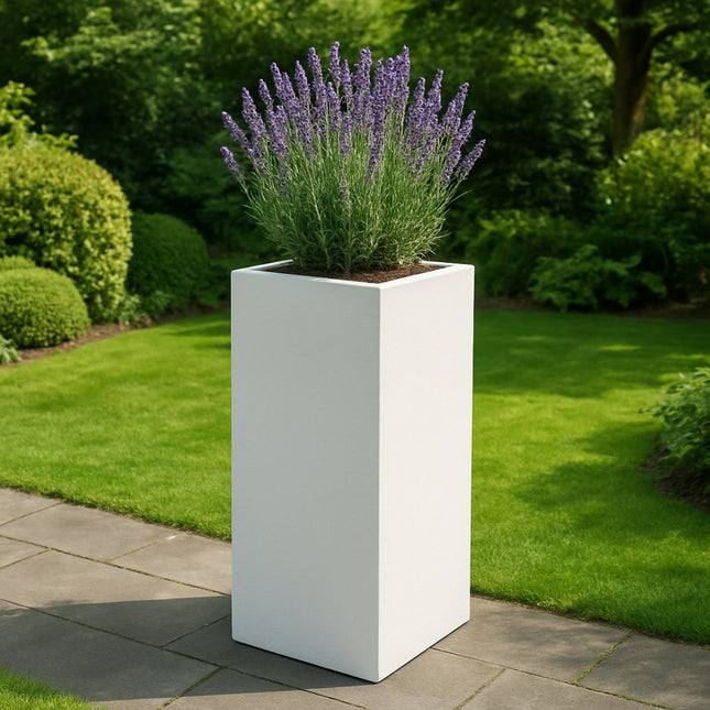 GARDRA Polyester plantenbak 50x50x100 cm - Zuiver Wit (RAL 9010) - Doika - Plantenbak - GARDRA -  - DOIKA-CP-1-RAL-9010