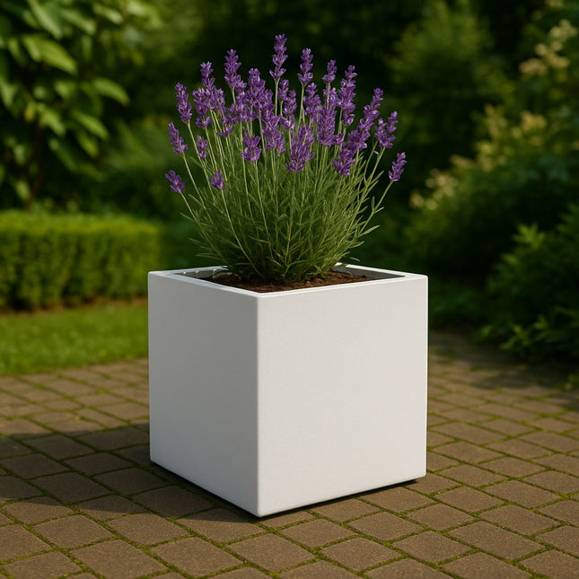 GARDRA Polyester plantenbak 50x50x50 cm - Zuiver Wit (RAL 9010) - Doika - Plantenbak - GARDRA -  - DOIKA-Ap-2-RAL-9010
