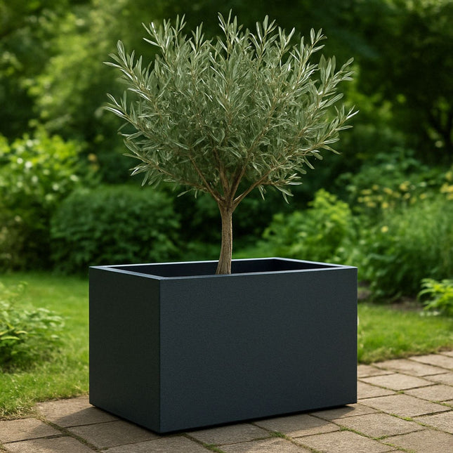 GARDRA Polyester plantenbak 60x40x40 cm - Zwartgrijs (RAL 7021) - Doika - Plantenbak - GARDRA -  - DOIKA-BP-41-RAL-7021