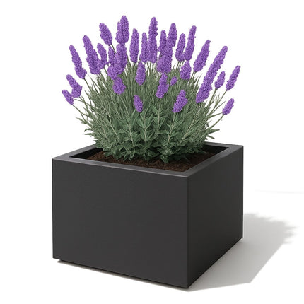 GARDRA Polyester plantenbak 60x60x40 cm - Zwartgrijs (RAL 7021) - Doika - Plantenbak - GARDRA -  - DOIKA-AP-03.1-RAL-7021