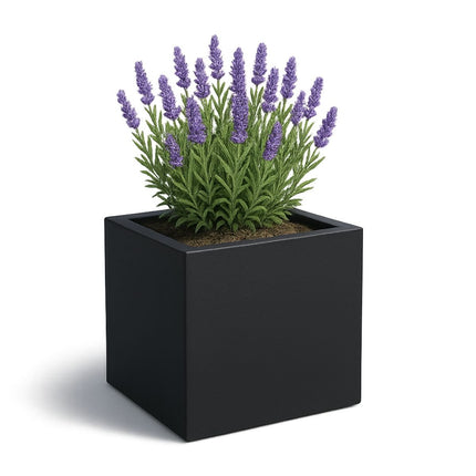 GARDRA Polyester plantenbak 60x60x60 cm - Gitzwart (RAL 9005) - Doika - Plantenbak - GARDRA -  - DOIKA-Ap-3-RAL-9005