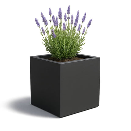 GARDRA Polyester plantenbak 60x60x60 cm - Zwartgrijs (RAL 7021) - Doika - Plantenbak - GARDRA -  - DOIKA-Ap 3-RAL-7021