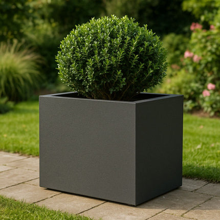 GARDRA Polyester plantenbak 70x50x60 cm - Zwartgrijs (RAL 7021) - Doika - Plantenbak - GARDRA -  - DOIKA-BP-17-RAL-7021