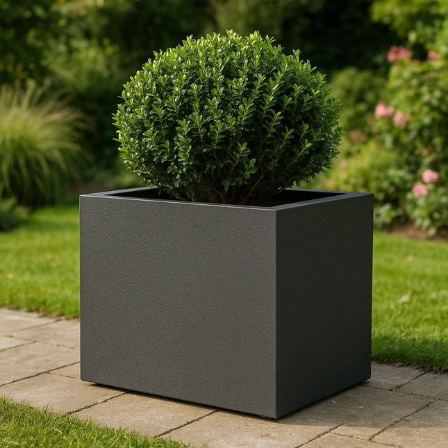 GARDRA Polyester plantenbak 70x50x60 cm - Zwartgrijs (RAL 7021) - Doika - Plantenbak - GARDRA -  - DOIKA-BP-17-RAL-7021